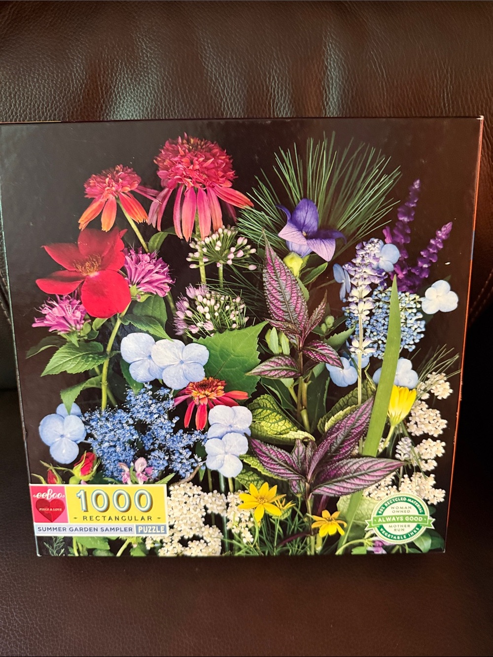 Eeboo Summer Garden Sampler.  1000 piece jigsaw puzzle with poster